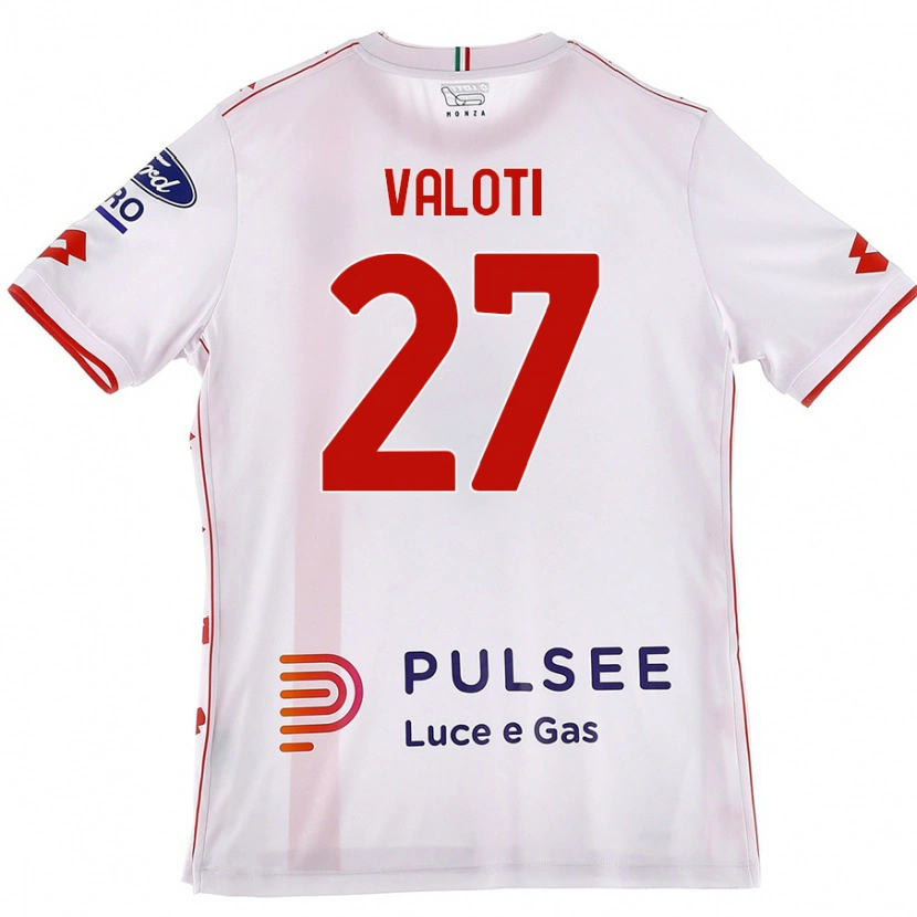 Danxen Kid Mattia Valoti #27 White Red Away Jersey 2024/25 T-Shirt
