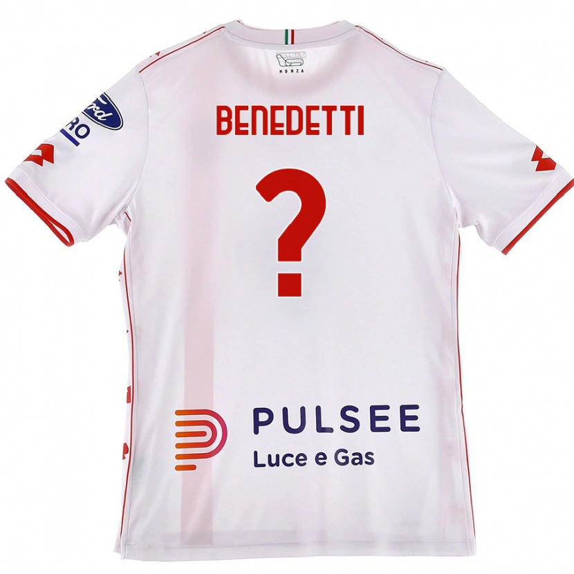 Danxen Kid Elia Benedetti #0 White Red Away Jersey 2024/25 T-Shirt