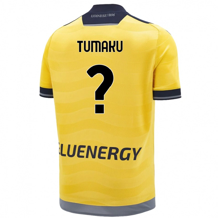 Danxen Kid Niccolò Tumaku #0 Golden Away Jersey 2024/25 T-Shirt