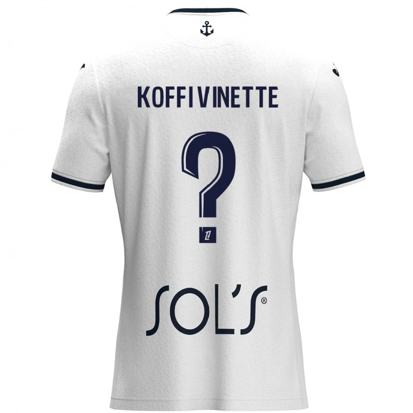 Danxen Kid Enzo Koffi Vinette #0 White Dark Blue Away Jersey 2024/25 T-Shirt