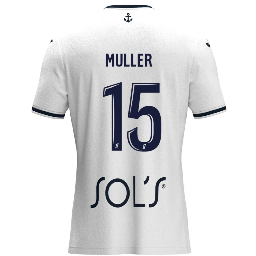 Danxen Kid Laura Muller #15 White Dark Blue Away Jersey 2024/25 T-Shirt