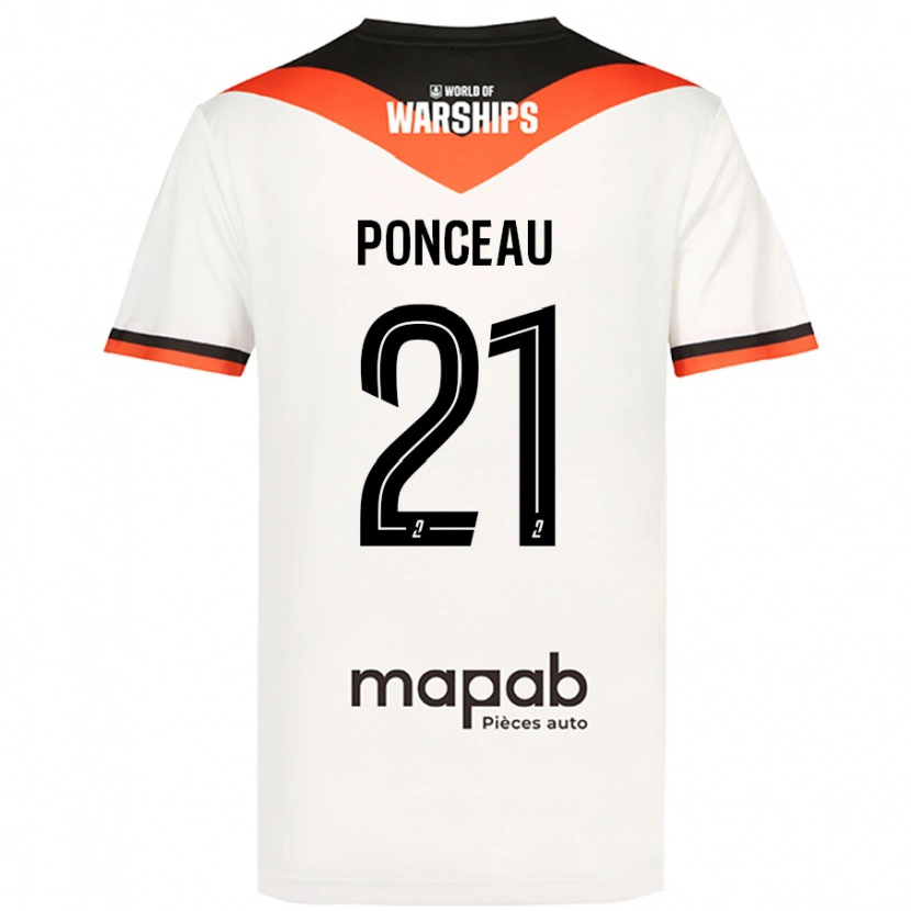 Danxen Kid Julien Ponceau #21 White Away Jersey 2024/25 T-Shirt