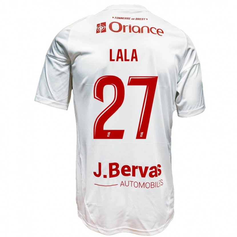 Danxen Kid Kenny Lala #27 White Red Away Jersey 2024/25 T-Shirt