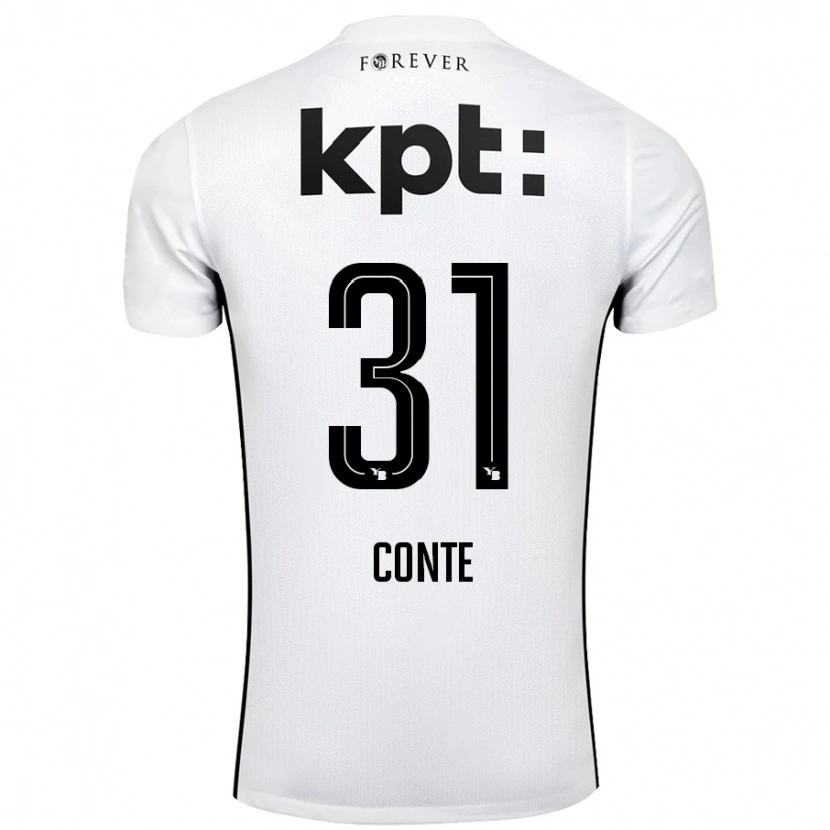 Danxen Kid Facinet Conte #31 White Black Away Jersey 2024/25 T-Shirt