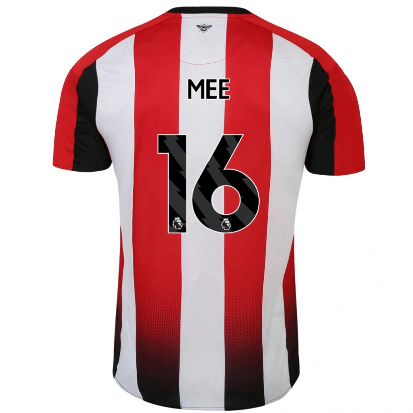 Danxen Men Ben Mee #16 Red White Home Jersey 2024/25 T-Shirt
