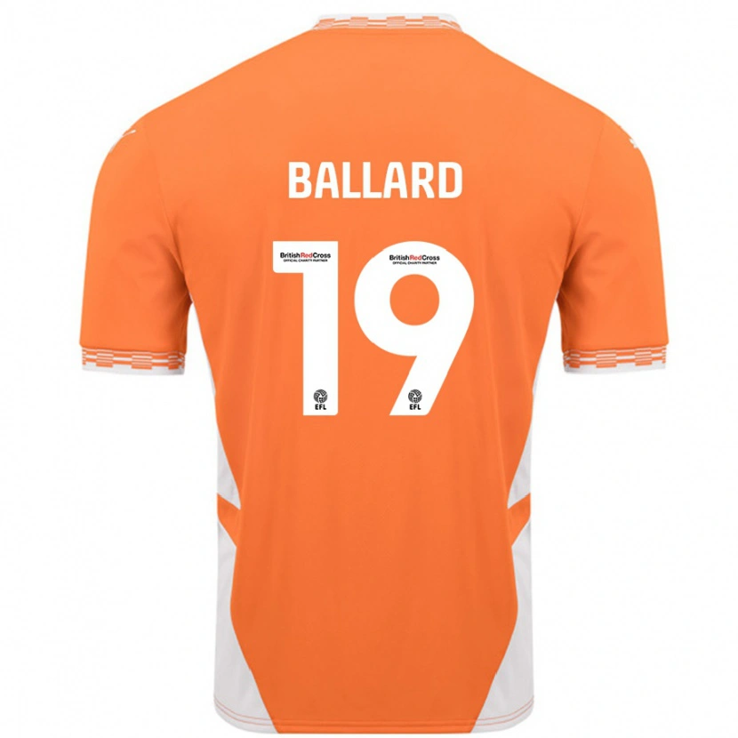 Danxen Men Dom Ballard #19 Orange White Home Jersey 2024/25 T-Shirt