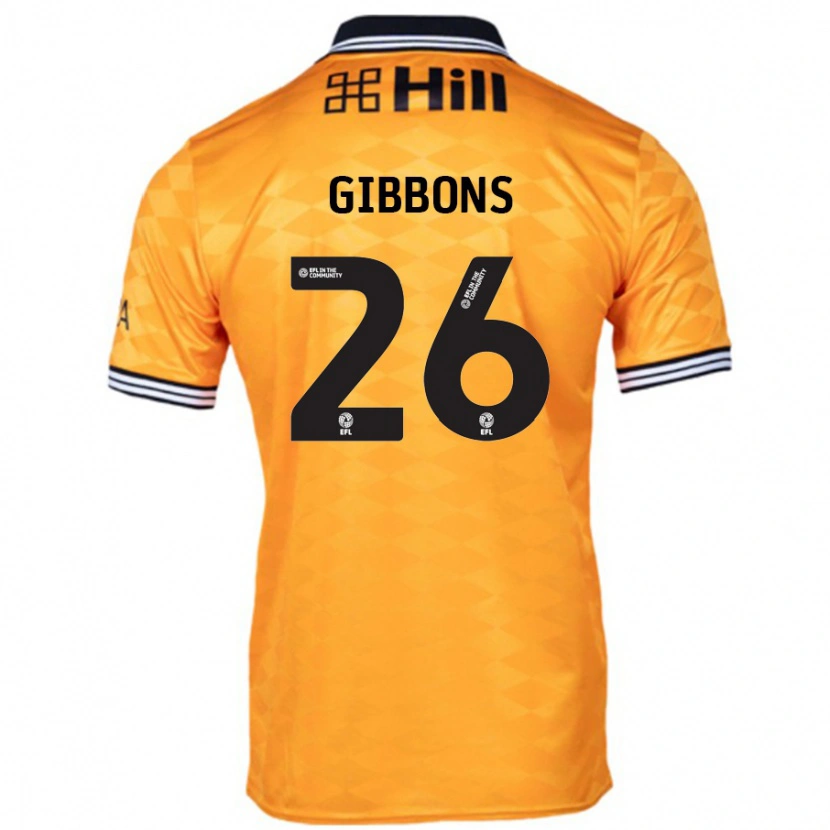 Danxen Men James Gibbons #26 Orange Home Jersey 2024/25 T-Shirt