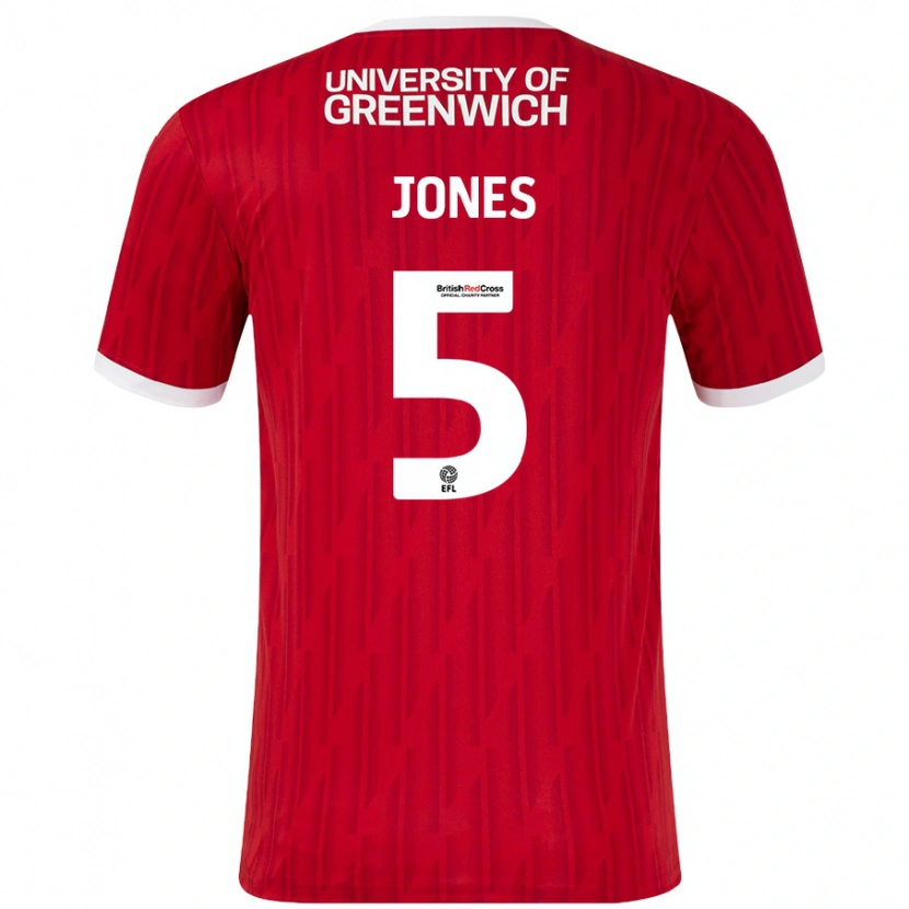 Danxen Men Lloyd Jones #5 Red White Home Jersey 2024/25 T-Shirt