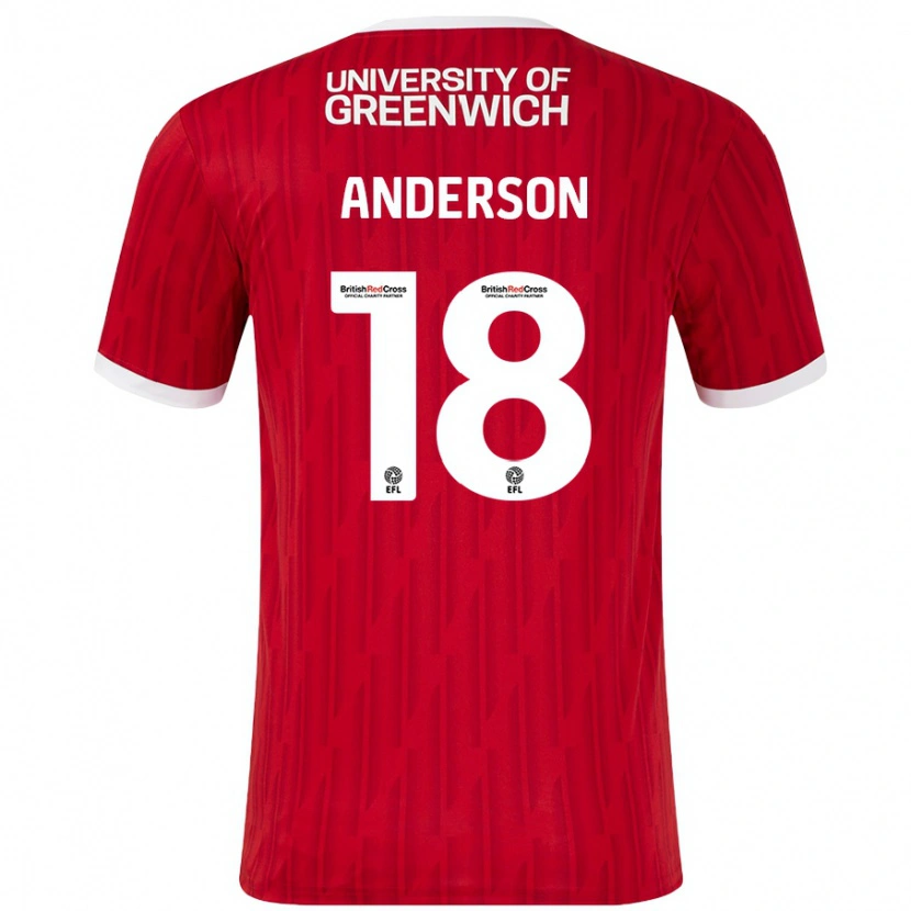 Danxen Men Karoy Anderson #18 Red White Home Jersey 2024/25 T-Shirt