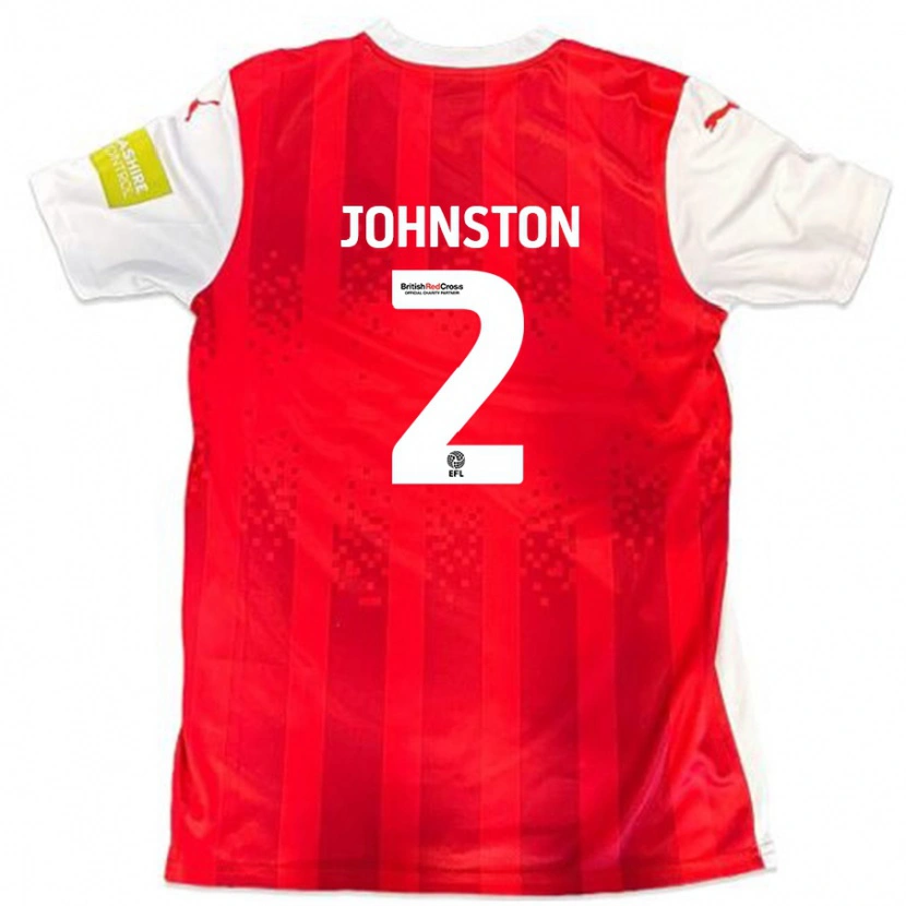 Danxen Men Carl Johnston #2 Red White Home Jersey 2024/25 T-Shirt
