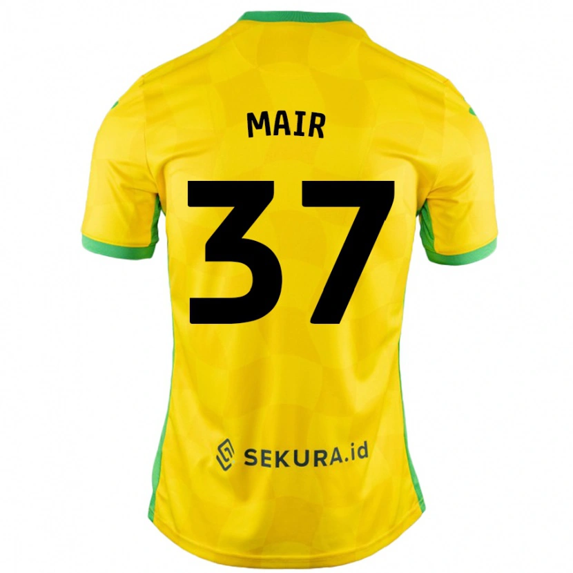 Danxen Men Archie Mair #37 Yellow Green Home Jersey 2024/25 T-Shirt