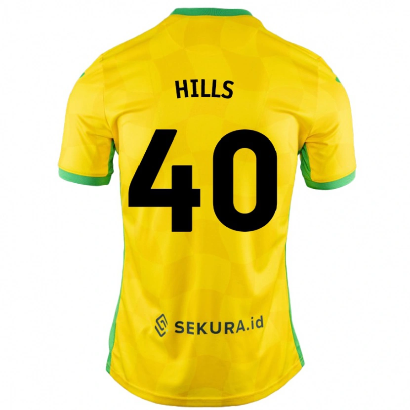 Danxen Men Brad Hills #40 Yellow Green Home Jersey 2024/25 T-Shirt