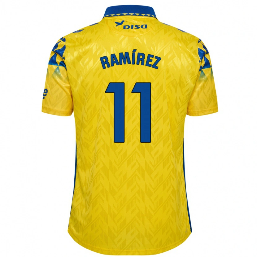 Danxen Men Benito Ramírez #11 Yellow Blue Home Jersey 2024/25 T-Shirt
