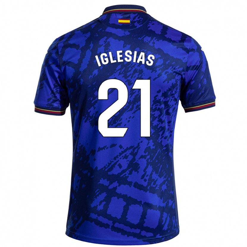 Danxen Men Juan Iglesias #21 Darker Blue Home Jersey 2024/25 T-Shirt