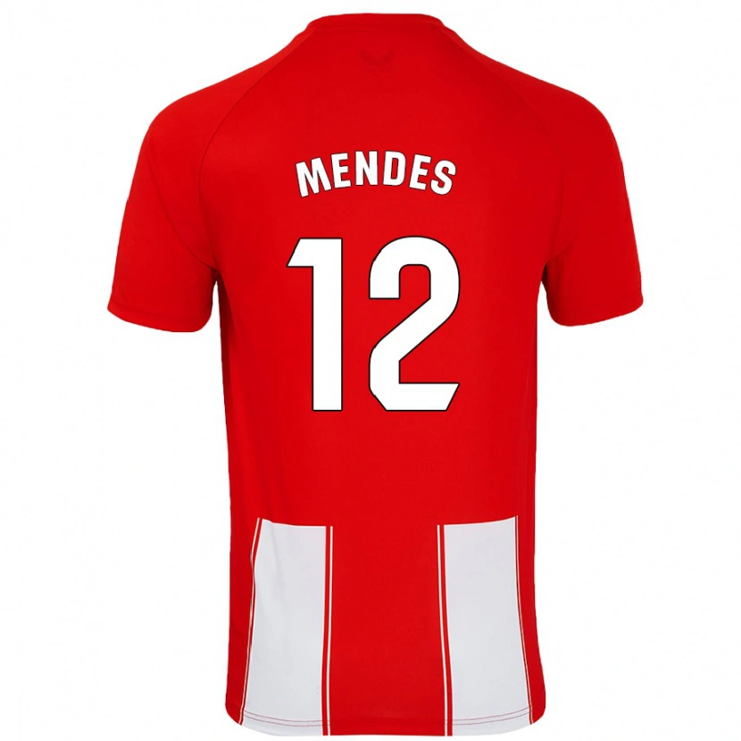 Danxen Men Alex Mendes #12 Red White Home Jersey 2024/25 T-Shirt