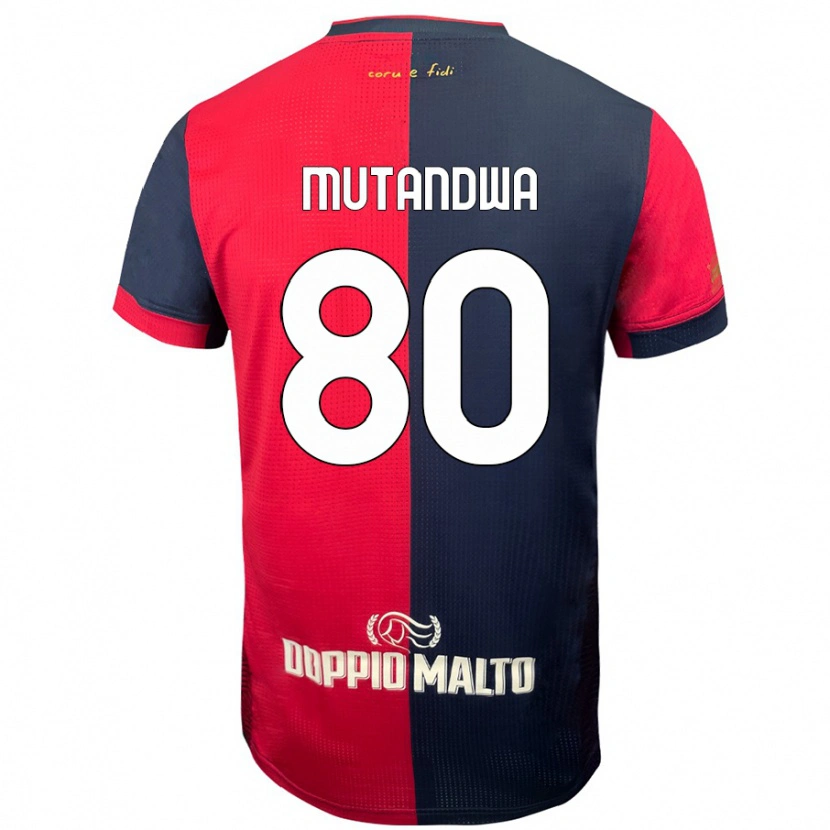 Danxen Men Kingstone Mutandwa #80 Red Darker Blue Home Jersey 2024/25 T-Shirt