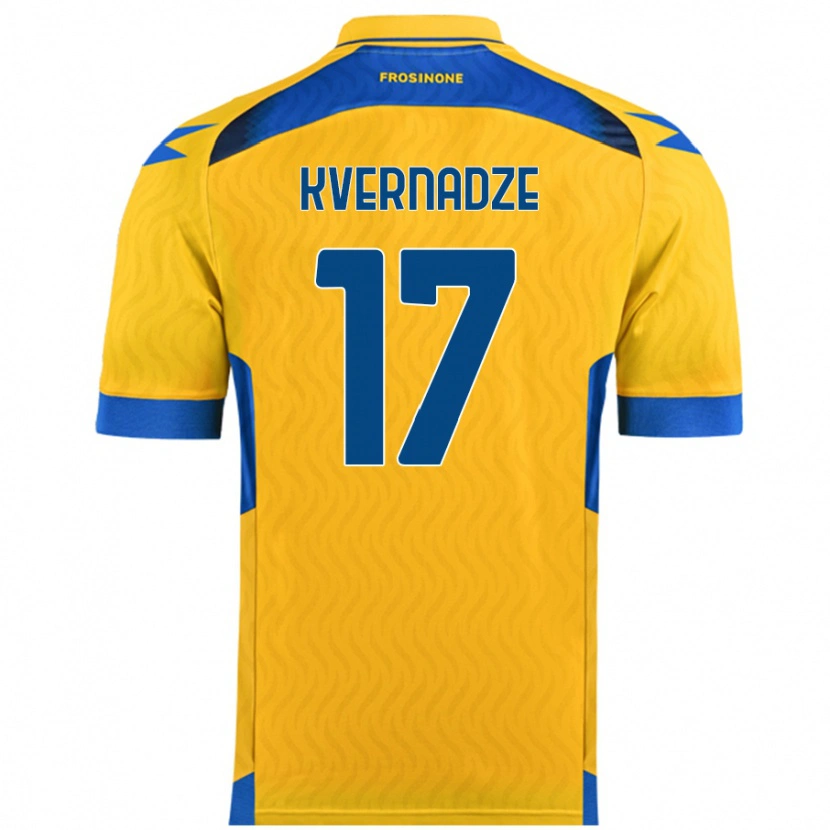 Danxen Men Giorgi Kvernadze #17 Yellow Home Jersey 2024/25 T-Shirt