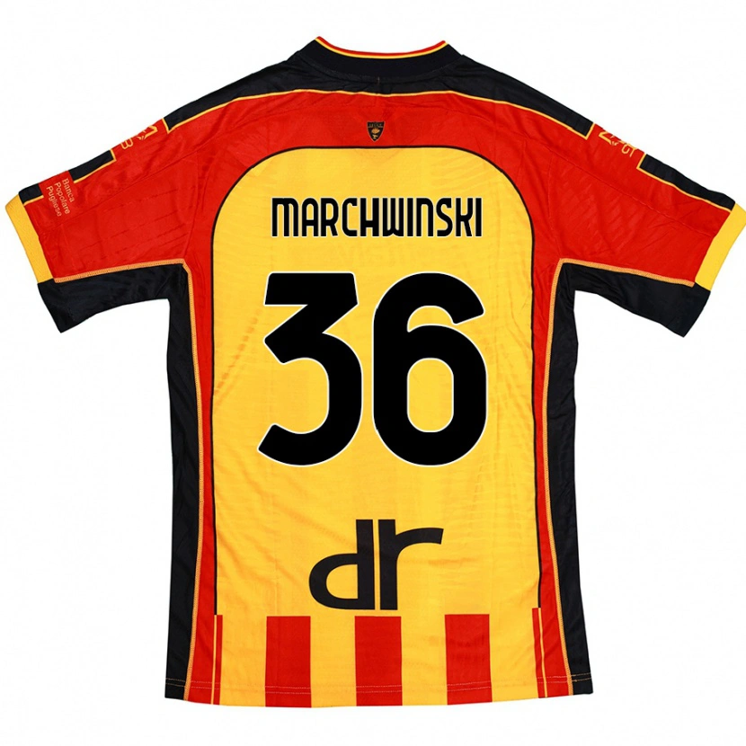 Danxen Men Filip Marchwinski #36 Yellow Red Home Jersey 2024/25 T-Shirt