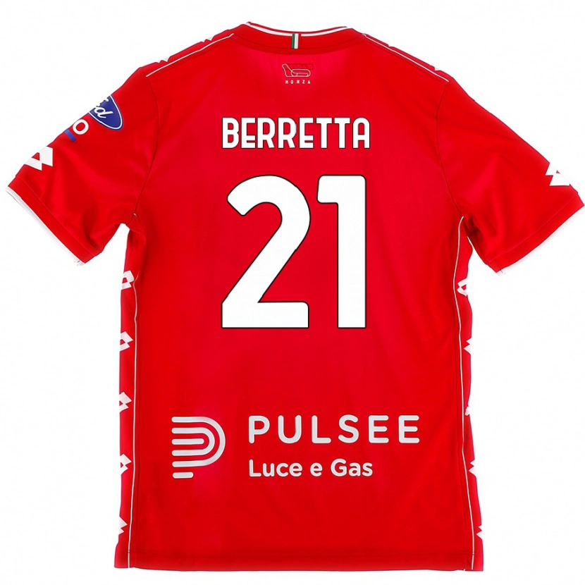Danxen Men Alessandro Berretta #21 Red White Home Jersey 2024/25 T-Shirt