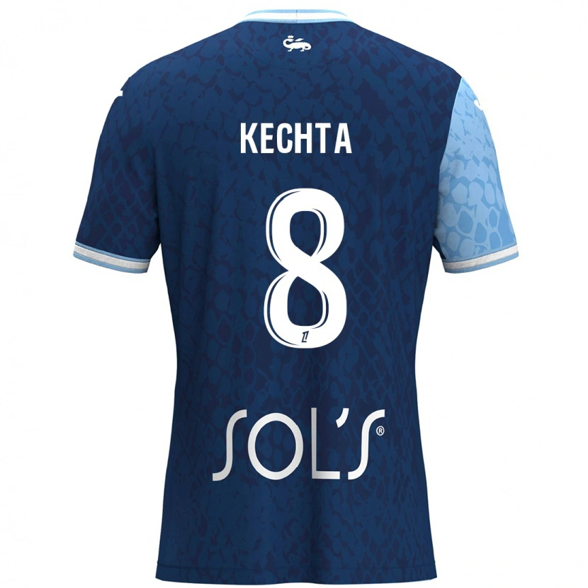 Danxen Men Yassine Kechta #8 Sky Blue Dark Blue Home Jersey 2024/25 T-Shirt