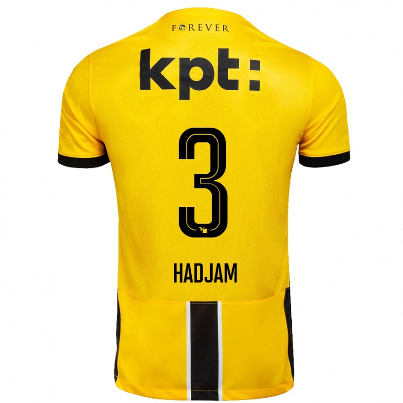 Danxen Men Jaouen Hadjam #3 Yellow Black Home Jersey 2024/25 T-Shirt