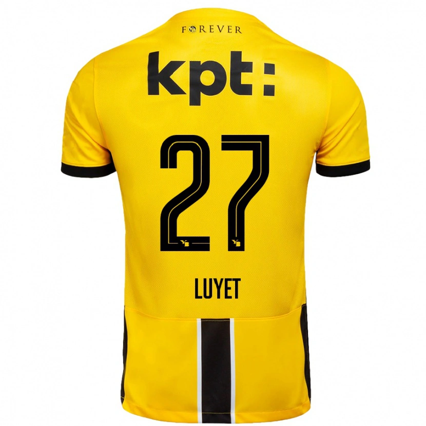 Danxen Men Naomi Luyet #27 Yellow Black Home Jersey 2024/25 T-Shirt