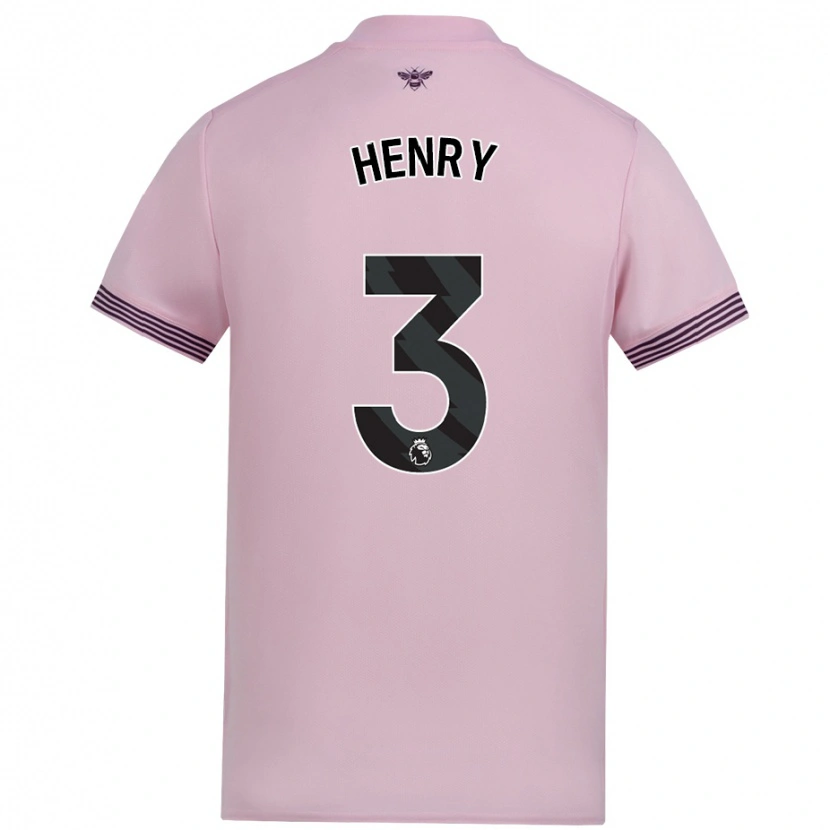 Danxen Men Rico Henry #3 Pink Away Jersey 2024/25 T-Shirt