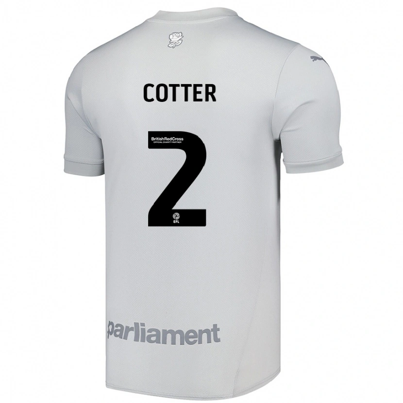 Danxen Men Barry Cotter #2 Silver Gray Away Jersey 2024/25 T-Shirt