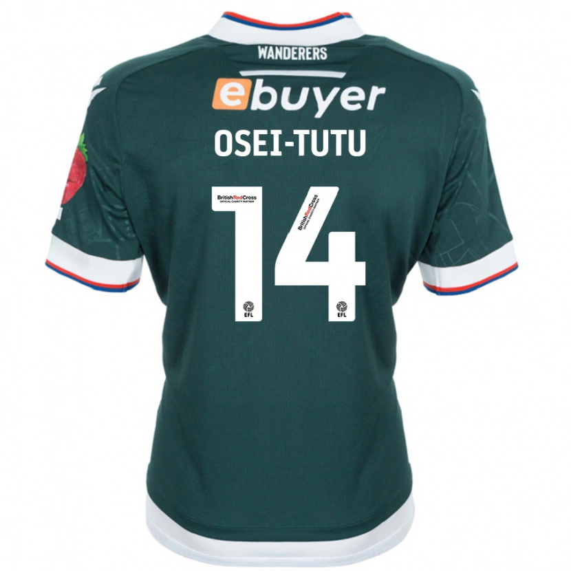 Danxen Men Jordi Osei-Tutu #14 Dark Green Away Jersey 2024/25 T-Shirt