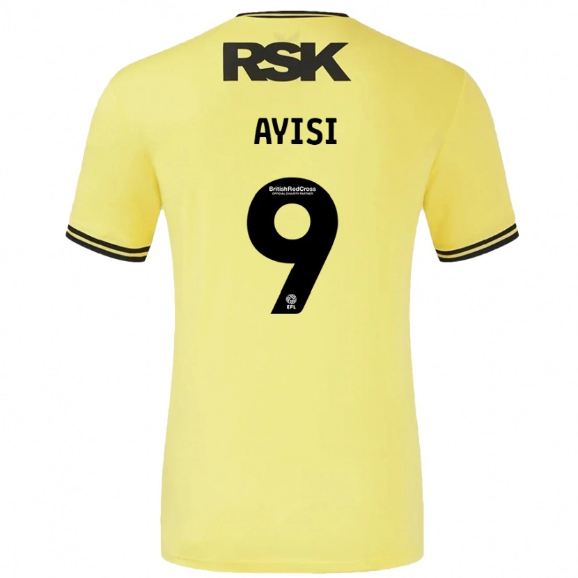Danxen Men Freda Ayisi #9 Yellow Black Away Jersey 2024/25 T-Shirt
