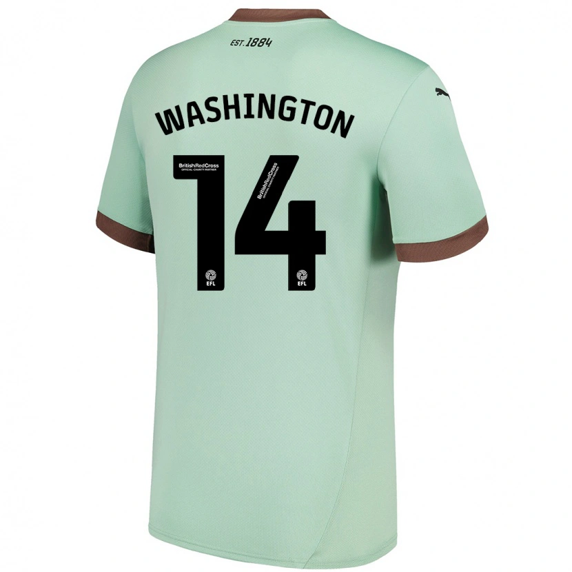 Danxen Men Conor Washington #14 Pale Green Away Jersey 2024/25 T-Shirt