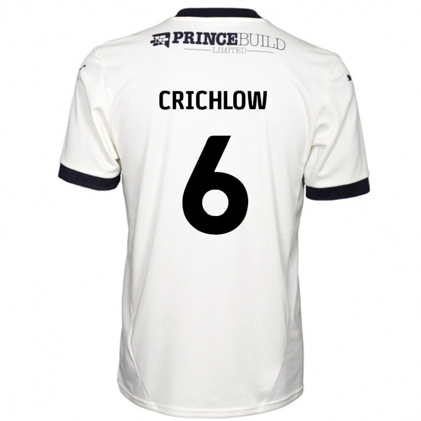 Danxen Men Romoney Crichlow #6 Off White Black Away Jersey 2024/25 T-Shirt