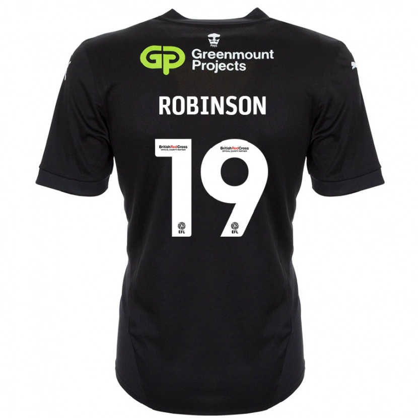 Danxen Men Luke Robinson #19 Black Away Jersey 2024/25 T-Shirt