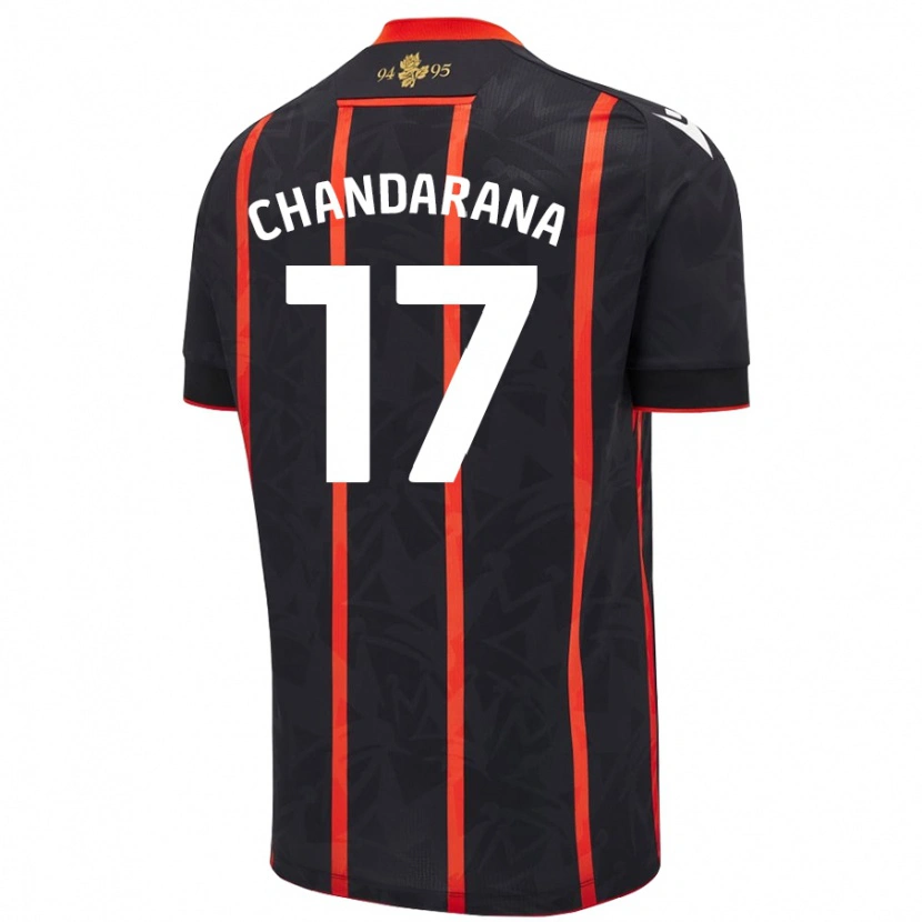Danxen Men Millie Chandarana #17 Black Red Away Jersey 2024/25 T-Shirt