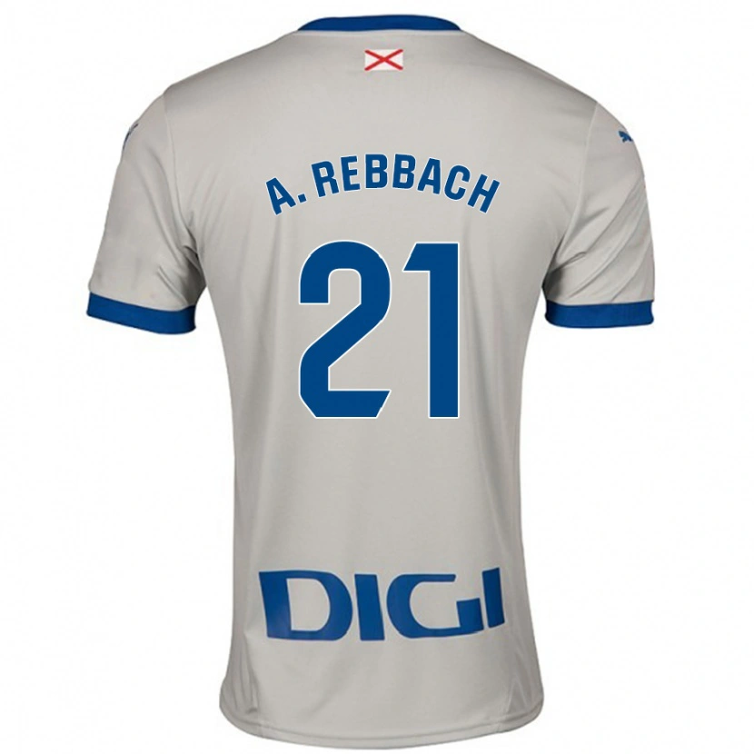 Danxen Men Abde Rebbach #21 Light Gray Away Jersey 2024/25 T-Shirt