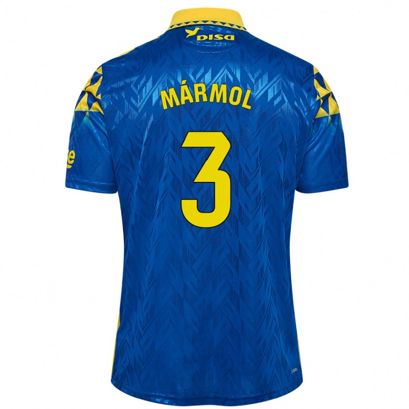 Danxen Men Mika Mármol #3 Blue Yellow Away Jersey 2024/25 T-Shirt