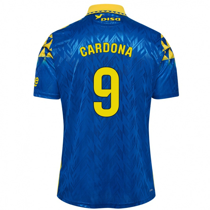 Danxen Men Marc Cardona #9 Blue Yellow Away Jersey 2024/25 T-Shirt