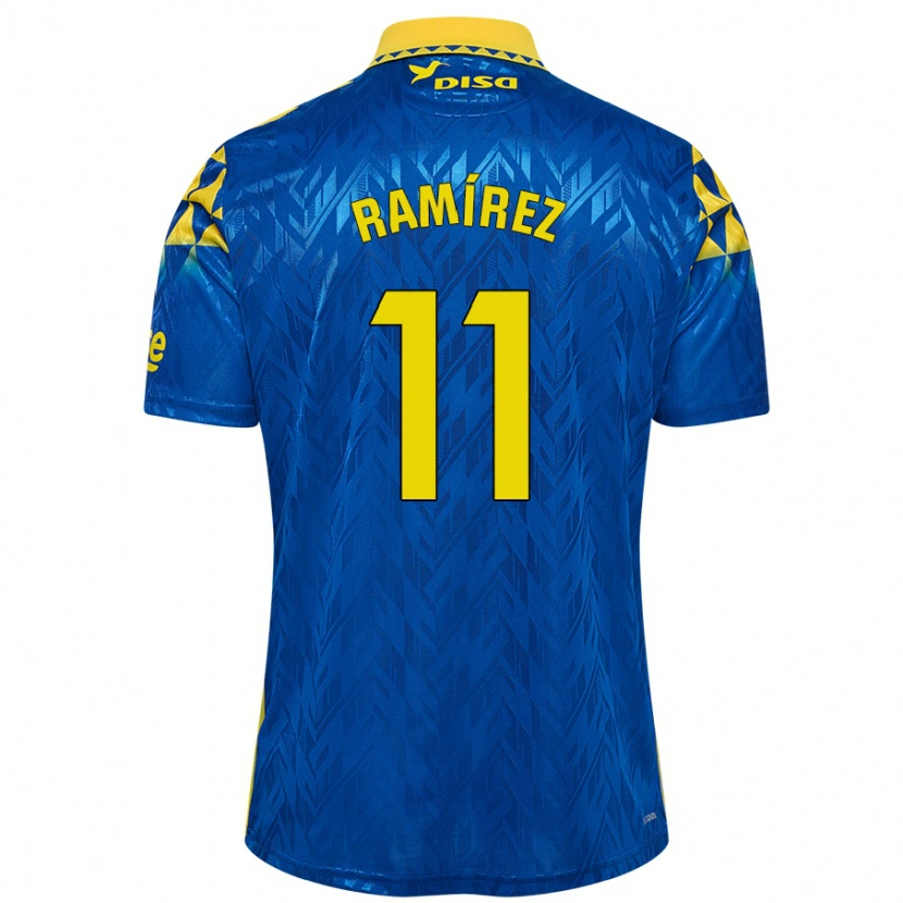Danxen Men Benito Ramírez #11 Blue Yellow Away Jersey 2024/25 T-Shirt