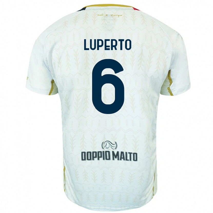 Danxen Men Sebastiano Luperto #6 White Away Jersey 2024/25 T-Shirt