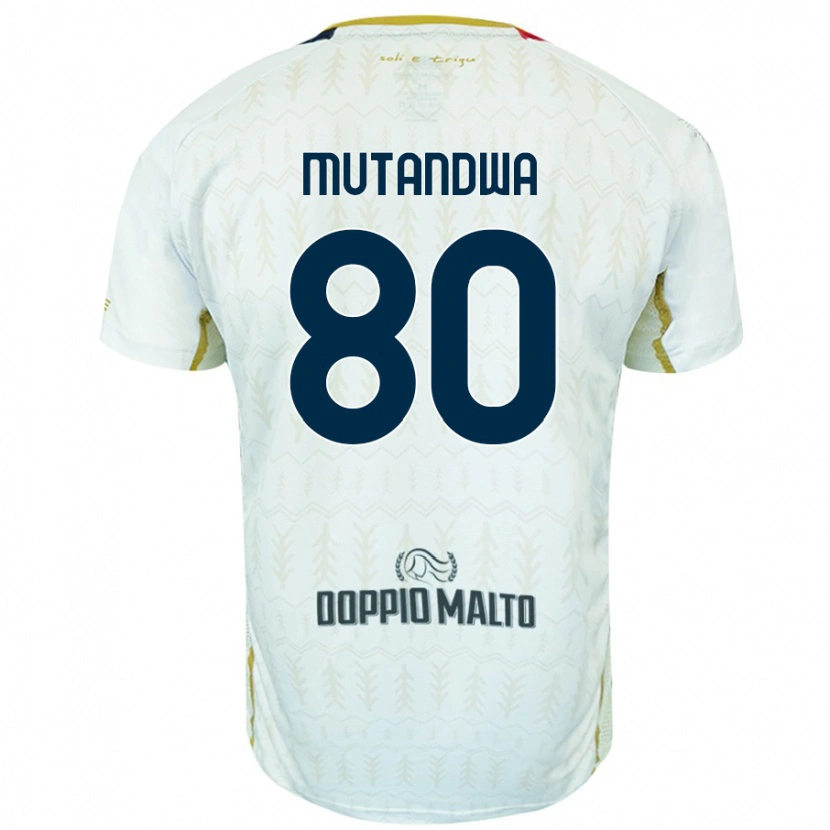 Danxen Men Kingstone Mutandwa #80 White Away Jersey 2024/25 T-Shirt