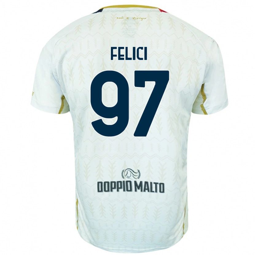 Danxen Men Mattia Felici #97 White Away Jersey 2024/25 T-Shirt