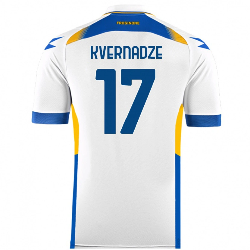 Danxen Men Giorgi Kvernadze #17 White Away Jersey 2024/25 T-Shirt