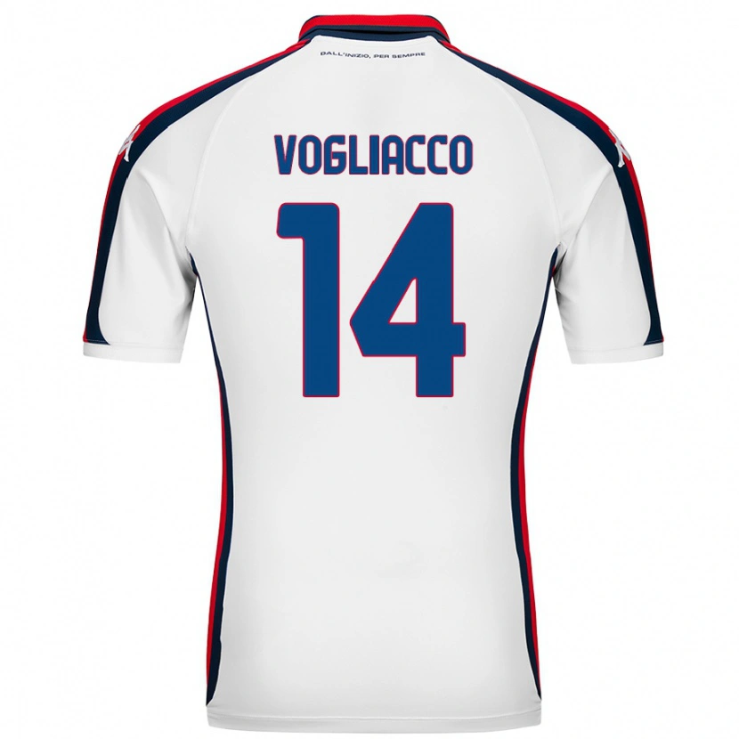 Danxen Men Alessandro Vogliacco #14 White Away Jersey 2024/25 T-Shirt