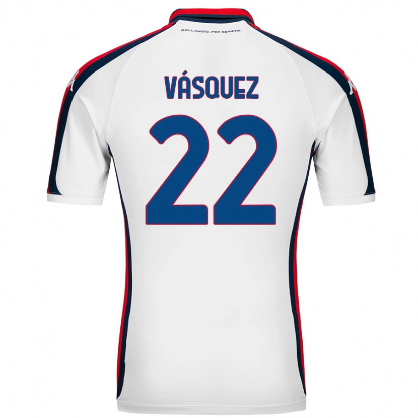 Danxen Men Johan Vásquez #22 White Away Jersey 2024/25 T-Shirt
