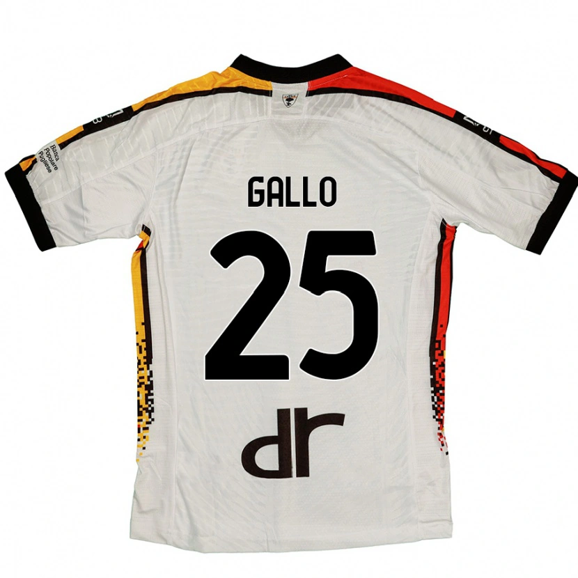 Danxen Men Antonino Gallo #25 White Black Away Jersey 2024/25 T-Shirt