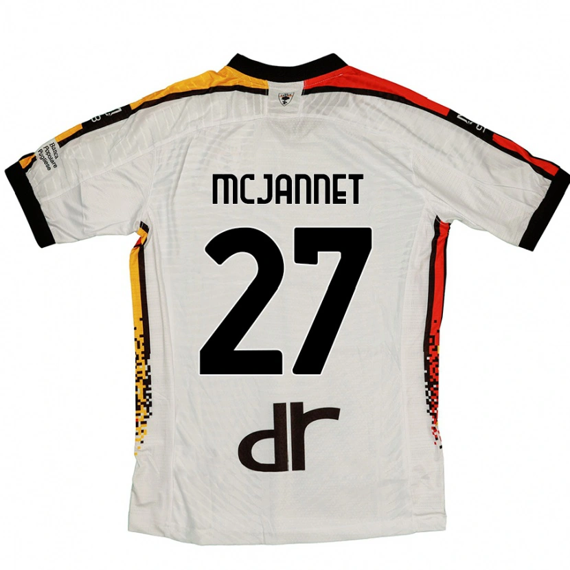 Danxen Men Ed Mcjannet #27 White Black Away Jersey 2024/25 T-Shirt