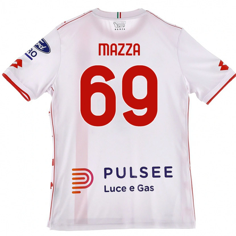 Danxen Men Andrea Mazza #69 White Red Away Jersey 2024/25 T-Shirt