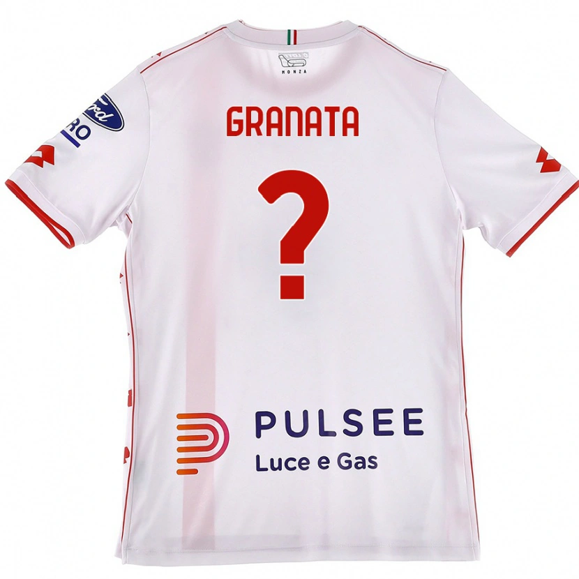 Danxen Men Giorgio Granata #0 White Red Away Jersey 2024/25 T-Shirt