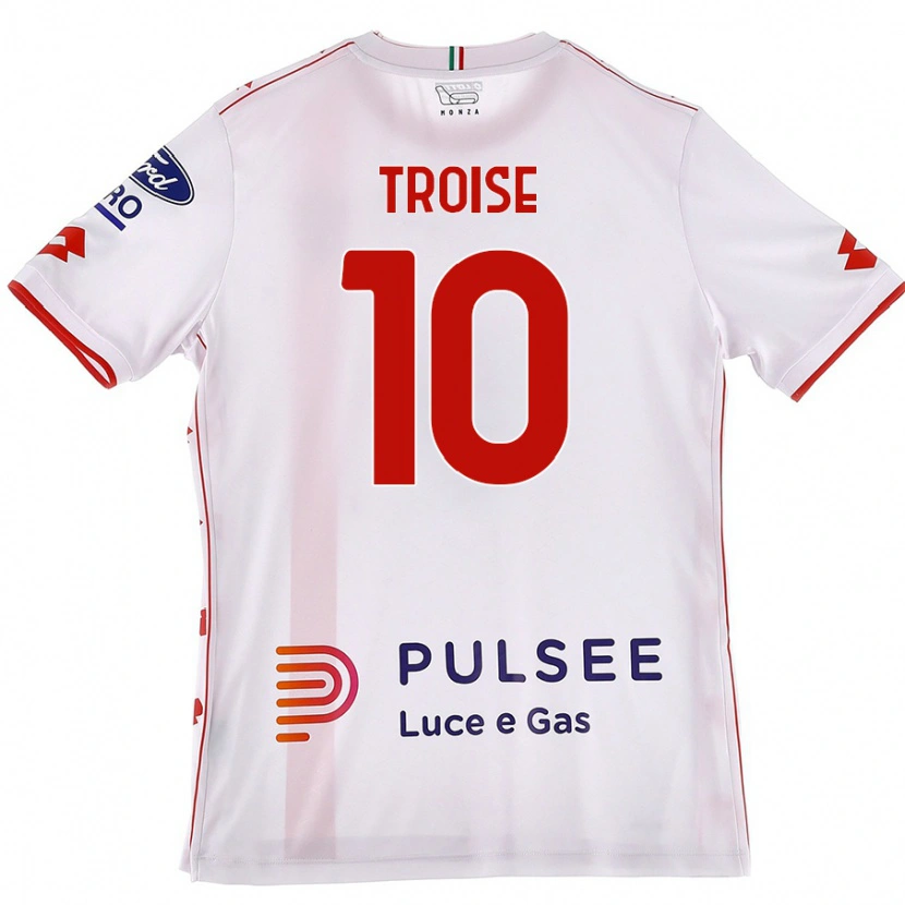 Danxen Men Antonio Troise #10 White Red Away Jersey 2024/25 T-Shirt