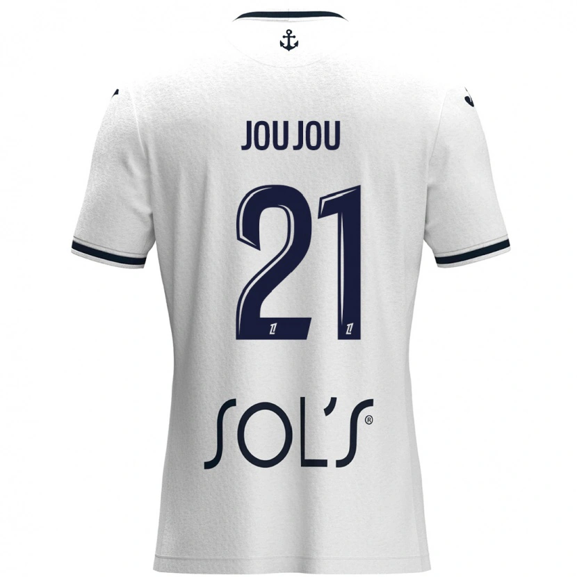 Danxen Men Antoine Joujou #21 White Dark Blue Away Jersey 2024/25 T-Shirt